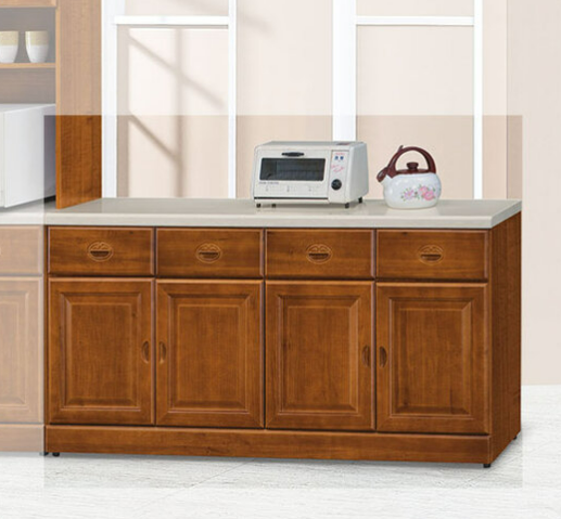 E351-4 樟木色5.3尺石面餐櫃 下座