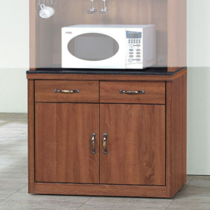 E352-7 柚木色工業風2.7尺岩板餐櫃 下座