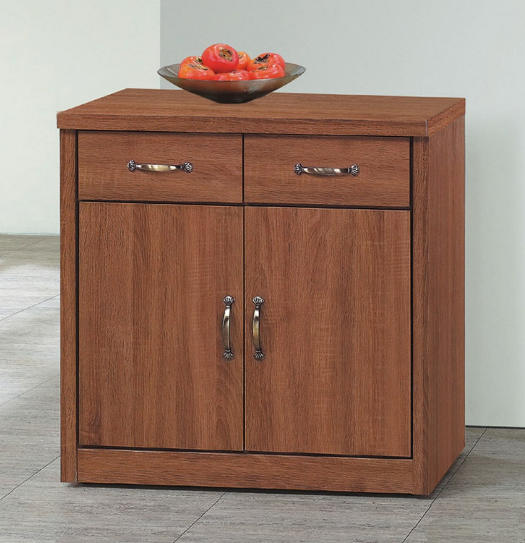 E352-4 柚木色古典工業風2.7尺餐櫃下座