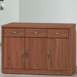 E352-5 柚木色古典工業風4尺餐櫃 下座