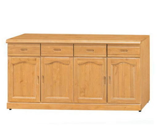 E354-6 赤陽木5.3尺碗盤櫃 ⊙內附隔板二片