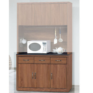 E352-2 柚木色工業風4尺岩板餐櫃下座