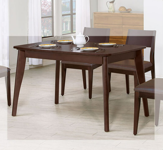 A527-04奧斯卡胡桃4.3尺餐桌