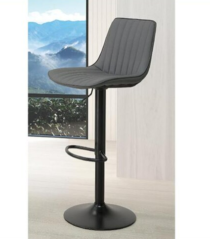 A544-08雷克升降吧椅 灰皮