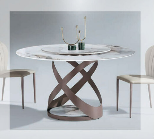 C421-4 881圓桌 ⊙配轉盤80圓、 百達翡麗岩板、