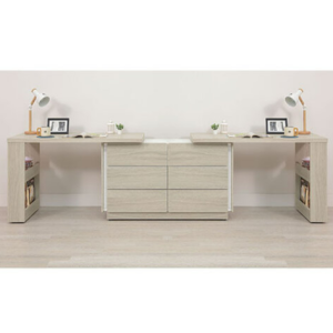 A556-03萊米克8尺雙人書桌組240~320公分伸縮