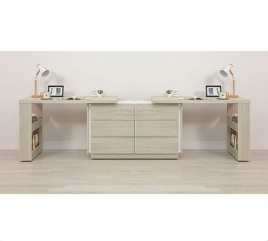 A556-03萊米克8尺雙人書桌組240~320公分伸縮