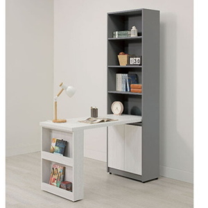 A561-05凱倫4尺桌面書櫃組⊙可反向擺放