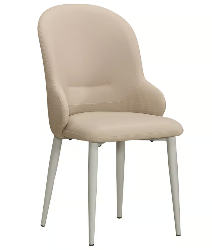 928-12森町奶茶色皮餐椅 (坐寬43坐深43坐高47cm)