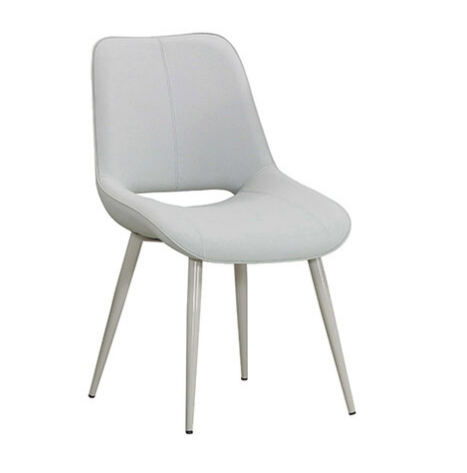 928-16珂川淺灰色皮餐椅 坐寬51坐深46坐高45.5公分