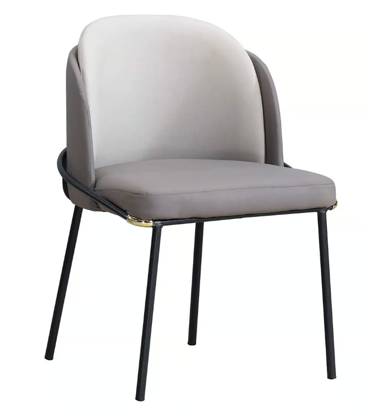 922-8 拉古薩淺灰色雙拼皮餐椅(坐寬50坐深47坐高45cm)