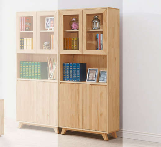 A583-02羅本北歐實木2.7尺展示書櫃