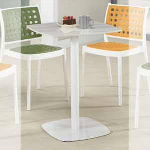 914-2睿柏2尺岩板白色方桌