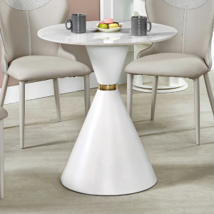 915-3 西德尼2.3尺岩板白色圓桌