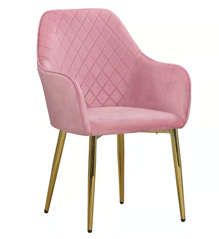 921-2夏洛特粉色布餐椅(坐寬46.5坐深45.5坐高44.5cm) (布套不可拆洗)