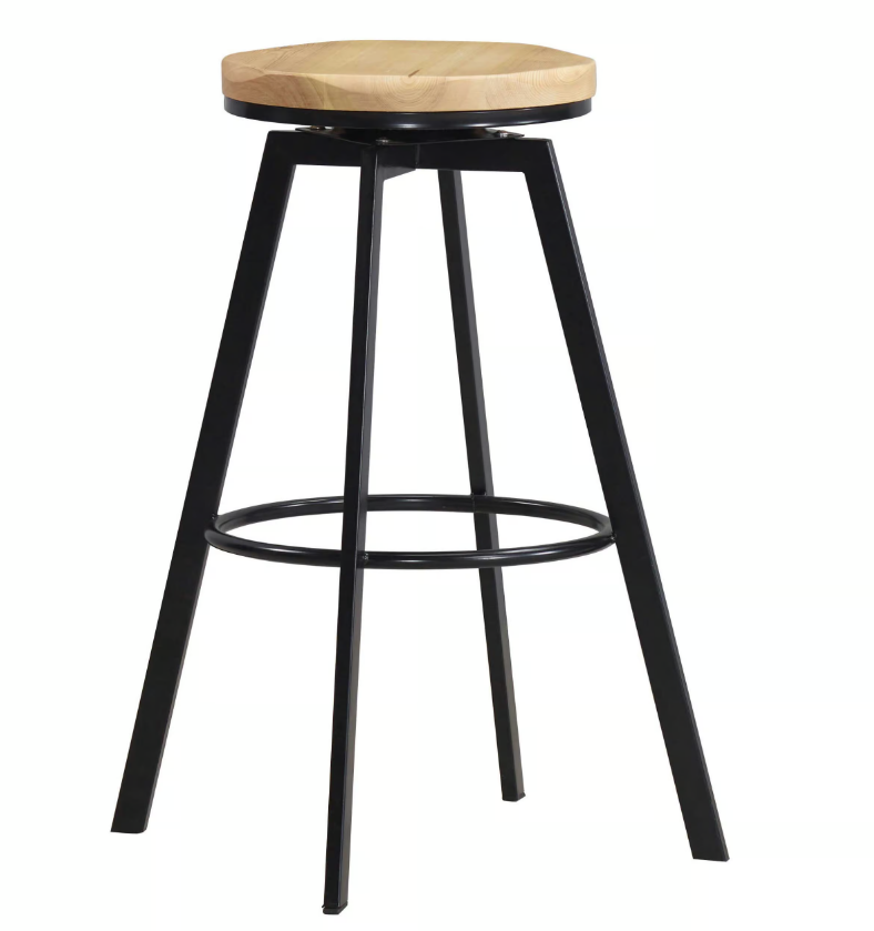 933-8 費里實木旋轉吧台椅 (坐寬34坐深34坐高73cm)