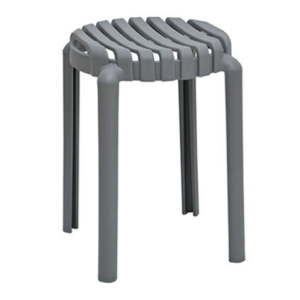 930-8明登灰色圓椅凳PP耐磨衝擊塑料一體成型