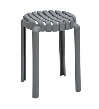 930-8明登灰色圓椅凳PP耐磨衝擊塑料一體成型