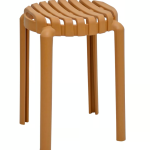 930-11 明登橘色圓椅凳 PP耐磨衝擊塑料一體成型