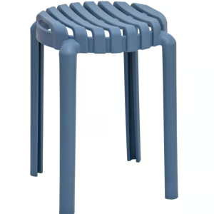 930-12 明登灰藍色圓椅凳 PP耐磨衝擊塑料一體成型