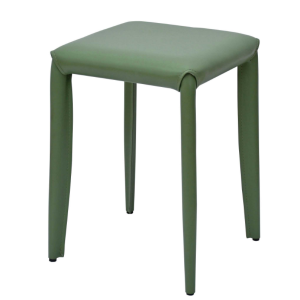 930-16馬鞍皮豆綠色方椅凳 (不可疊放)