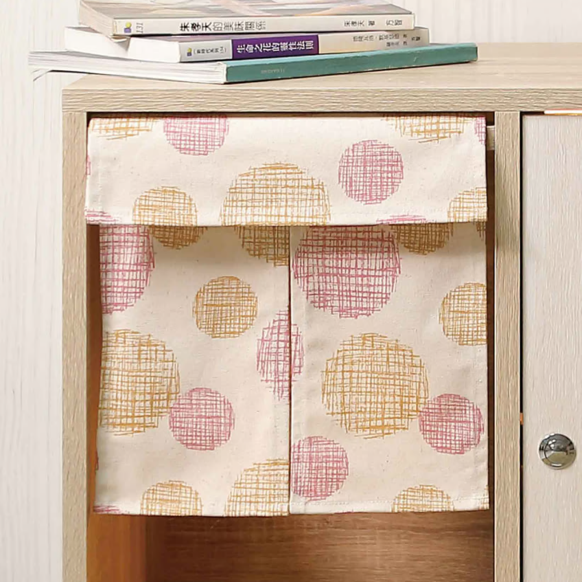 938-3 胖胖貓砂櫃窗簾 粉