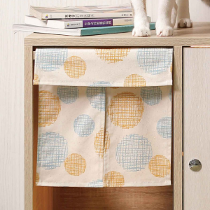 938-4 胖胖貓砂櫃窗簾 藍