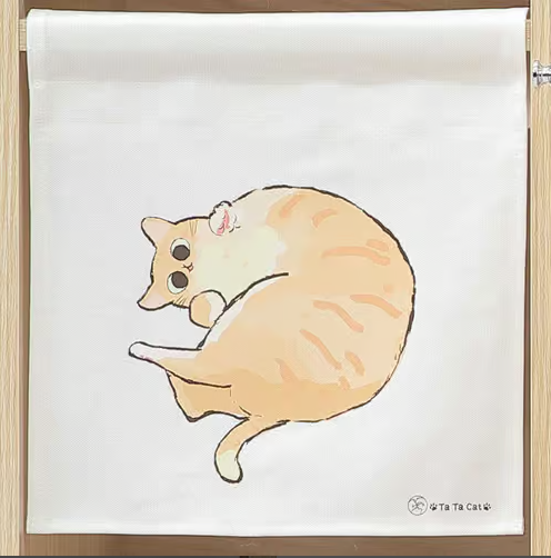 936-2大胖貓砂櫃窗簾