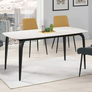 A1798-1 米蘭達5.3尺岩板餐桌 桌面12mm岩板 四面弧度