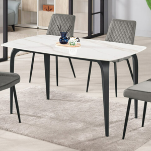 A1798-2 米蘭達4.7尺岩板餐桌 桌面12mm岩板 四面弧度