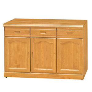 E354-8 赤陽木4尺碗盤櫃 ⊙附一大一小隔板