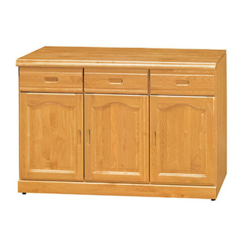 E354-8 赤陽木4尺碗盤櫃 ⊙附一大一小隔板