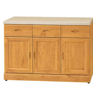 E354-2 正赤陽木4尺碗碟櫃桶身 下座/含石面