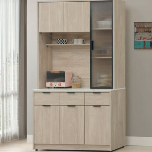 E361-3 汎芮德4尺石面餐櫃 全組