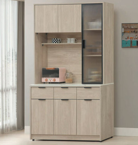 E361-3 汎芮德4尺石面餐櫃 全組