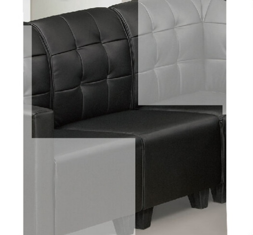 G539-2 2092黑皮單人中椅