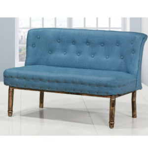 H428-2 06雙人藍色沙發 耐磨皮