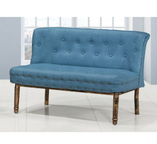 H428-2 06雙人藍色沙發 耐磨皮