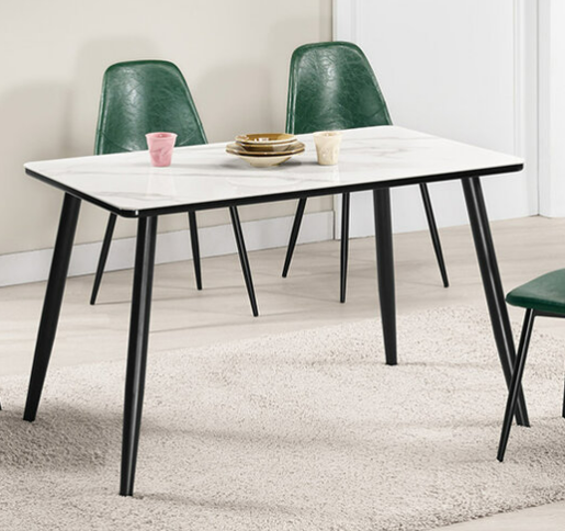 A1800-2 辛恩4.3尺岩板餐桌 桌面9mm岩板 前後弧度