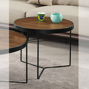 A1424-3 佐伯克圓型茶几 中