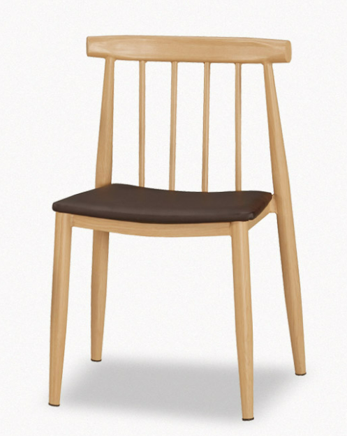 A1872-11 漢娜餐椅 皮 五金腳 (坐高46.5公分)