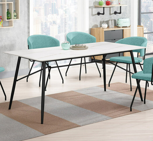 A1809-1 蘿克斯6尺岩板餐桌 桌面12mm岩板