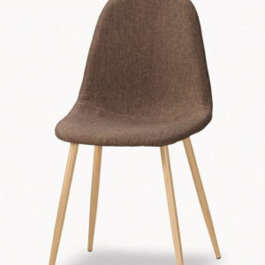 A1872-12 芬妮餐椅 棕色布 五金腳 (坐高49公分)