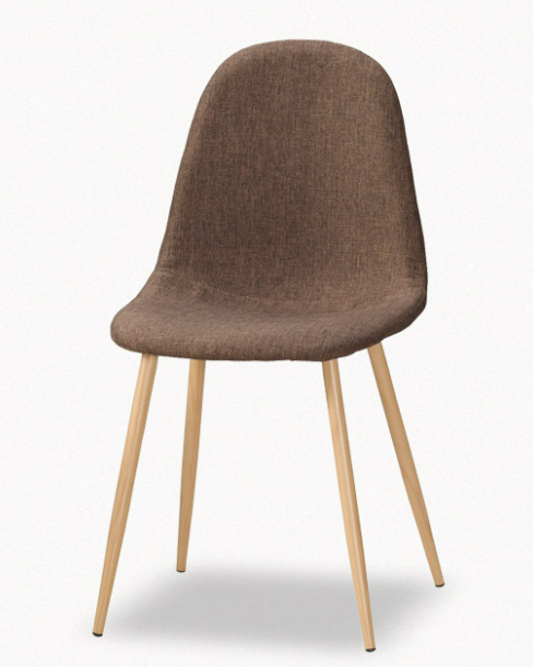 A1872-12 芬妮餐椅 棕色布 五金腳 (坐高49公分)