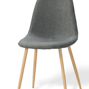 A1872-13 佳爾餐椅-淺灰色布-五金腳-坐高49公分