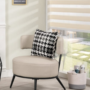 A1386-2 克萊拉休閒椅 米色 坐高46cm附抱枕1個