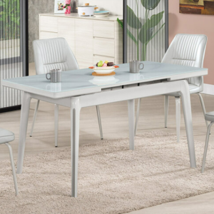 A1812-1 山姆4.6尺多功能玻璃餐桌 桌面5mm強化石紋玻璃