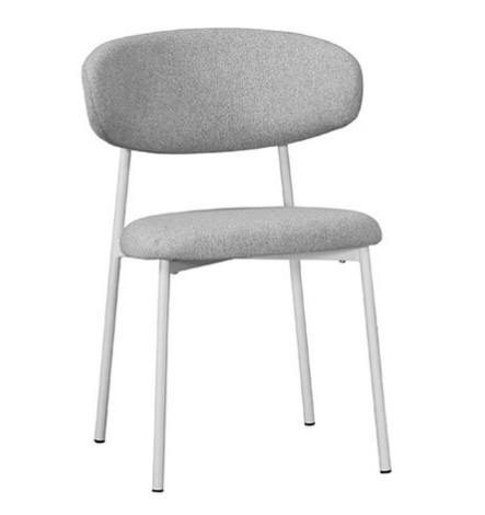 A1873-11 蜜珂餐椅 灰色布 五金腳 坐高46公分