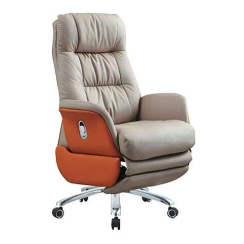 C469-3 P131米白+橙色辦公椅