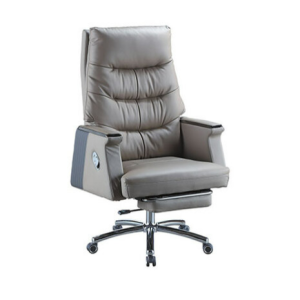 C469-4 H10辦公椅灰皮 可後仰 調高
